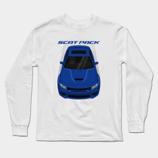 Dodge Charger Scat Pack Widebody - Indigo Blue Long Sleeve T-Shirt